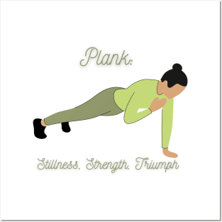 WOMAN PLANK DESIGN Posters and Art